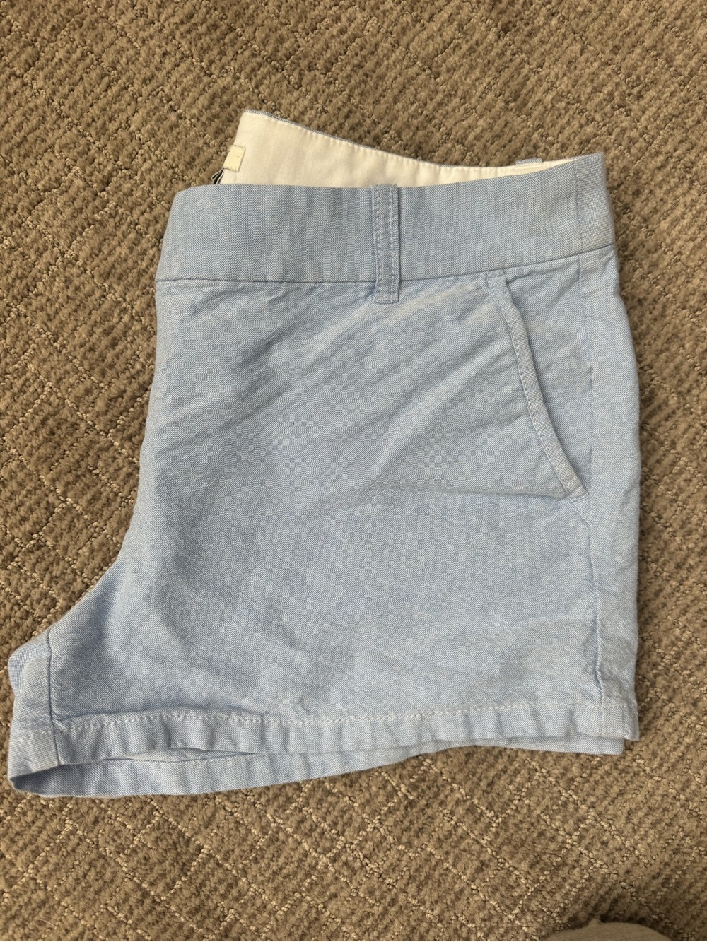 J. Crew Light Blue Chambray, Casual Women's Shorts